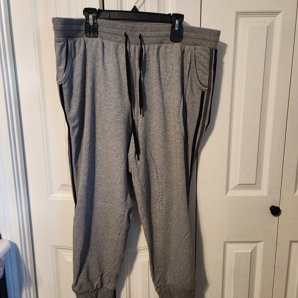 Torrid Gray Track Pants with Black Accents